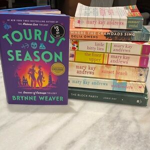 Tourist Season and many Mary Kay Andrews books
